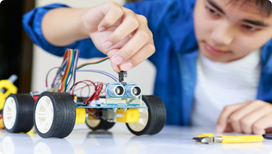 Boy with car